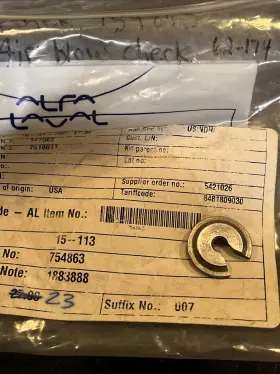754863 ALFA LAVAL TRI CLOVER Washer Air Blow Check #2
