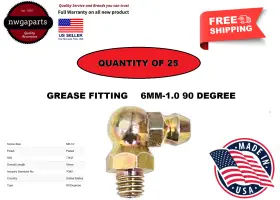 WI11776A AUEVCO Straight Hydraulic Grease Fitting