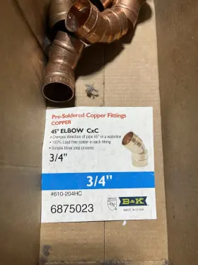 6875023 B-K Elbow Sweat Pack Soldered