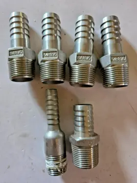 HB075SS BANJO Barbed Mnpt Hose Barb Ht