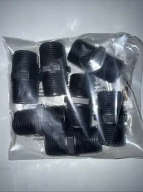 Banjo Nip075-sh Lot Of 7 Polypropylene Hex Nipple Fittings 3/4 Inch Mnpt