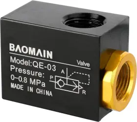QE-03 BAOMAIN Pneumatic Exhaust Valve Inlet Port