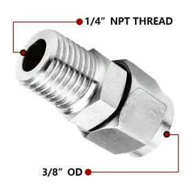 020064544159 BEDUAN Steel Compression Fitting Ferrule Tube Od #2