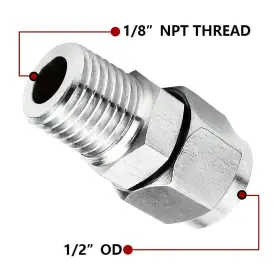 783710499059 BEDUAN Steel Compression Fitting Tube Npt #2