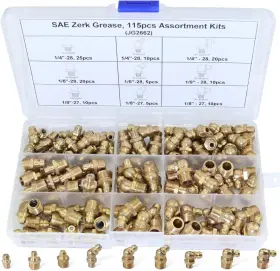 115PCS BOERAY Hydraulic Grease Zerk Fitting Standard