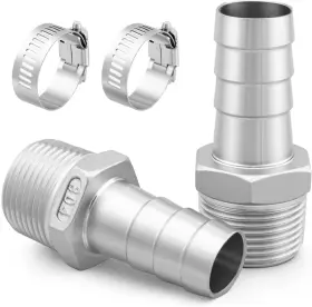 742669557234 Goldpea Steel Hose Barb Fitting Connector