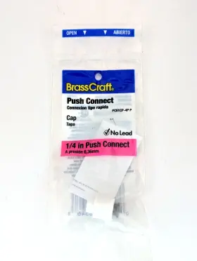 PC61CP-4P BRASSCRAFT Push Connect Cap Lead Leak