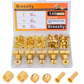 140PCS BREEZLIY Compression Fittings Sle Kit