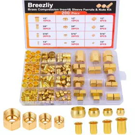 200PCS BREEZLIY Od Compression Insertsleeve Ferrulenut