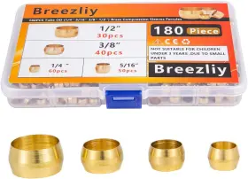180PCS BREEZLIY Tube Od Compression Ferrules