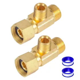 762027464004 BREEZLIY Angle Tee Valve Compression Inlet
