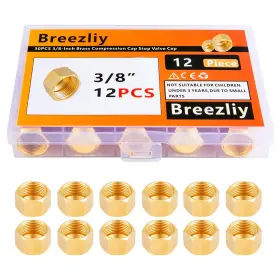 12PCS BREEZLIY Compression Cap Valve Fitting
