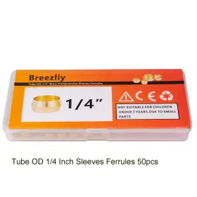 762027464783 BREEZLIY Tube Od Compression Ferrulesbrass Fitt #2