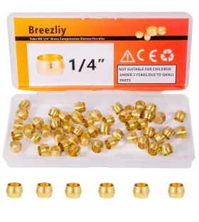 762027464783 BREEZLIY Tube Od Compression Ferrulesbrass Fitt #3