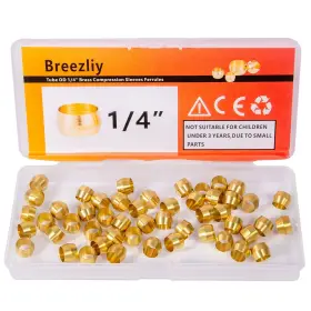 762027464783 BREEZLIY Tube Od Compression Ferrulesbrass Fitt