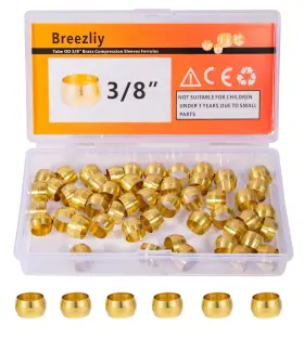 762027464790 BREEZLIY Tube Od Compression Ferrulesbrass #2