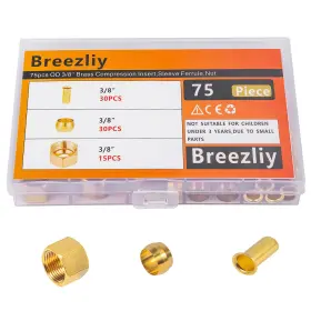 75PCS BREEZLIY Compression Ferrules Nuts Kit