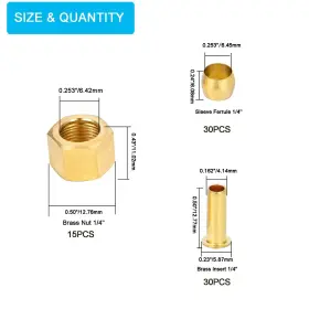 762027766177 BREEZLIY Od Compression Sleeve Ferrule Nut #2