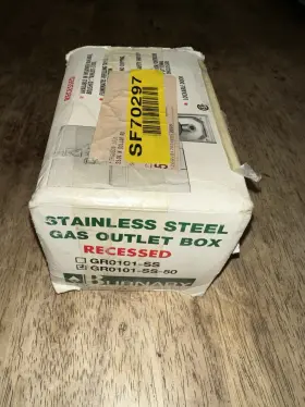 GR0101-SS-50 BURNABY Recessed Recess Gas Outlet Box Npt