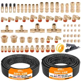 50FT-2ROLLS-BK-72FITTINGS CHEEMUII Dot Air Line Fittings