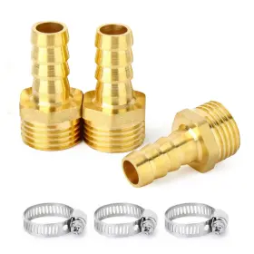 Chillwaves Cwjx088d Brass Air Hose Fittings Barb 3/4 Inch X Mnpt Yellow