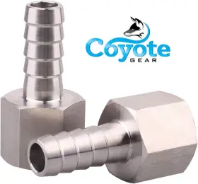 B0197ZS64U-LW COYOTE GEAR Pack Hose Barb Female Npt Steel