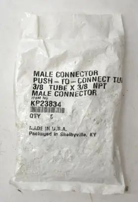 KP23834 CRAGAR Push Connect Tube Male Connectors Od Npt Pack