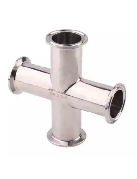 EXA-4WAYS-1.5IN DERNORD Cross Clamp Sanitary Fitting Steel #2