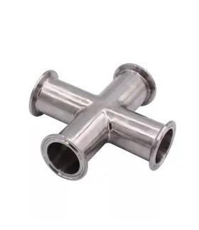 EXA-4WAYS-1.5IN DERNORD Cross Clamp Sanitary Fitting Steel #3
