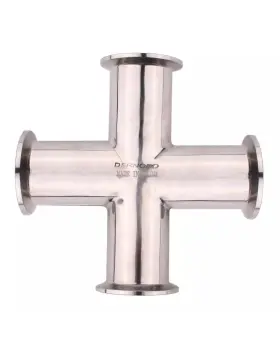 EXA-4WAYS-1.5IN DERNORD Cross Clamp Sanitary Fitting Steel