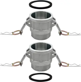 Direct 313094550529 2pcs Type D Aluminum Global Cam And Groove Hose Fitting Npt D-200 2 Inch With