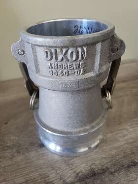 3040-DA DIXON ANDREWS Female Cam Lock Coupler Male Adapter