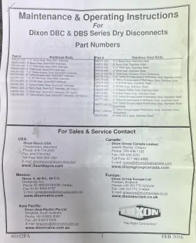 DBC61 DIXON Camlock Disconnect Female Fitting