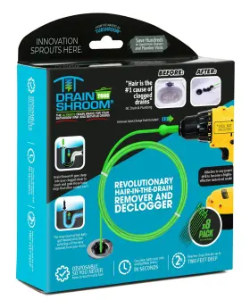 DSTSS8PK52 DRAINSHROOM Toss Disposable Hair Clog Remover Pack