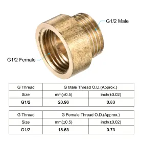 617662297374 DUEFIXING Female Male Extension Pipe Fittings #2