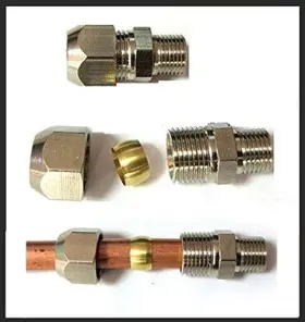 TBC2P-02K-02ZM DYNAPEX Compression Tube Tubing Od Npt Male