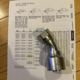 1AA16FJA16 EATON Global Ttc Hydraulic Fitting Female Jic Deg