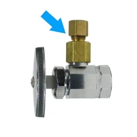 Essential Wonders Cm-cca46 Brass 3/8 Female Compression X 1/4 Male Adapter