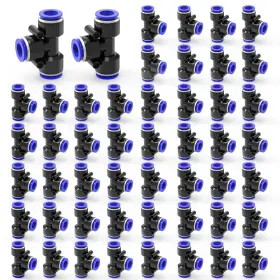 J210 ETERMUTABLE Tube Od Tee Push Connect Fittings Pneumatic