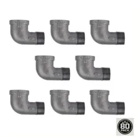 BLSTR90-12 EVERFLOW Malleable Iron Street Pipe Elbow Deg Pack
