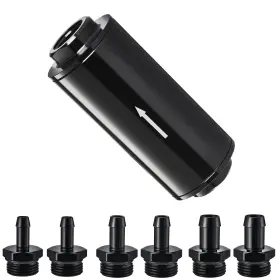 EV23-00024BK-002-L EVIL ENERGY Inline Fuel Filter Micron Barb