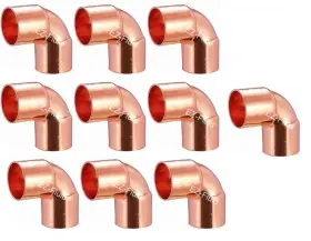 724049294601 EZ-FLUID Plumbing Radius Copper Elbow