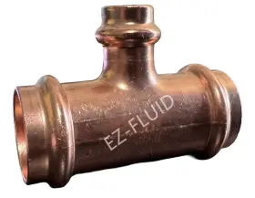 Ezct EZ-FLUID Copper Tee Pressure Fittings