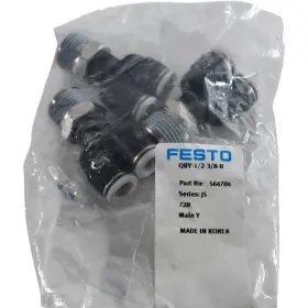 Festo Qby-1/2-3/8-u Pack Of 3 New 564704 Male Y Push-in Pneumatic Fitting