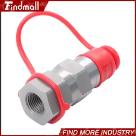 Findmall 1150006 Hydraulic Quick Coupler 1/2 Inch Npt Flat Face Male Plug For Bobcat