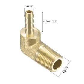 636939458393 FIPUX Hose Barb Fitting Elbow Npt Male Thread #2