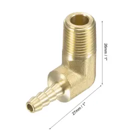 636939458393 FIPUX Hose Barb Fitting Elbow Npt Male Thread #3