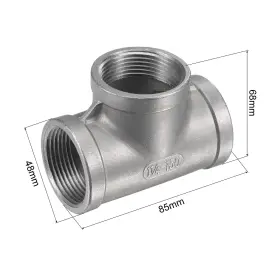 639664360344 FIPUX Npt Female Thread Steel Pipe Fitting Tee #3