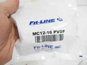 MC12-16 FIT-LINE Male Connector Mnpt Pvdf Body Nut #2