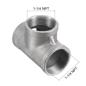 619668167217 FIXINAIRP Npt Female Thread Pipe Fitting Tee #2